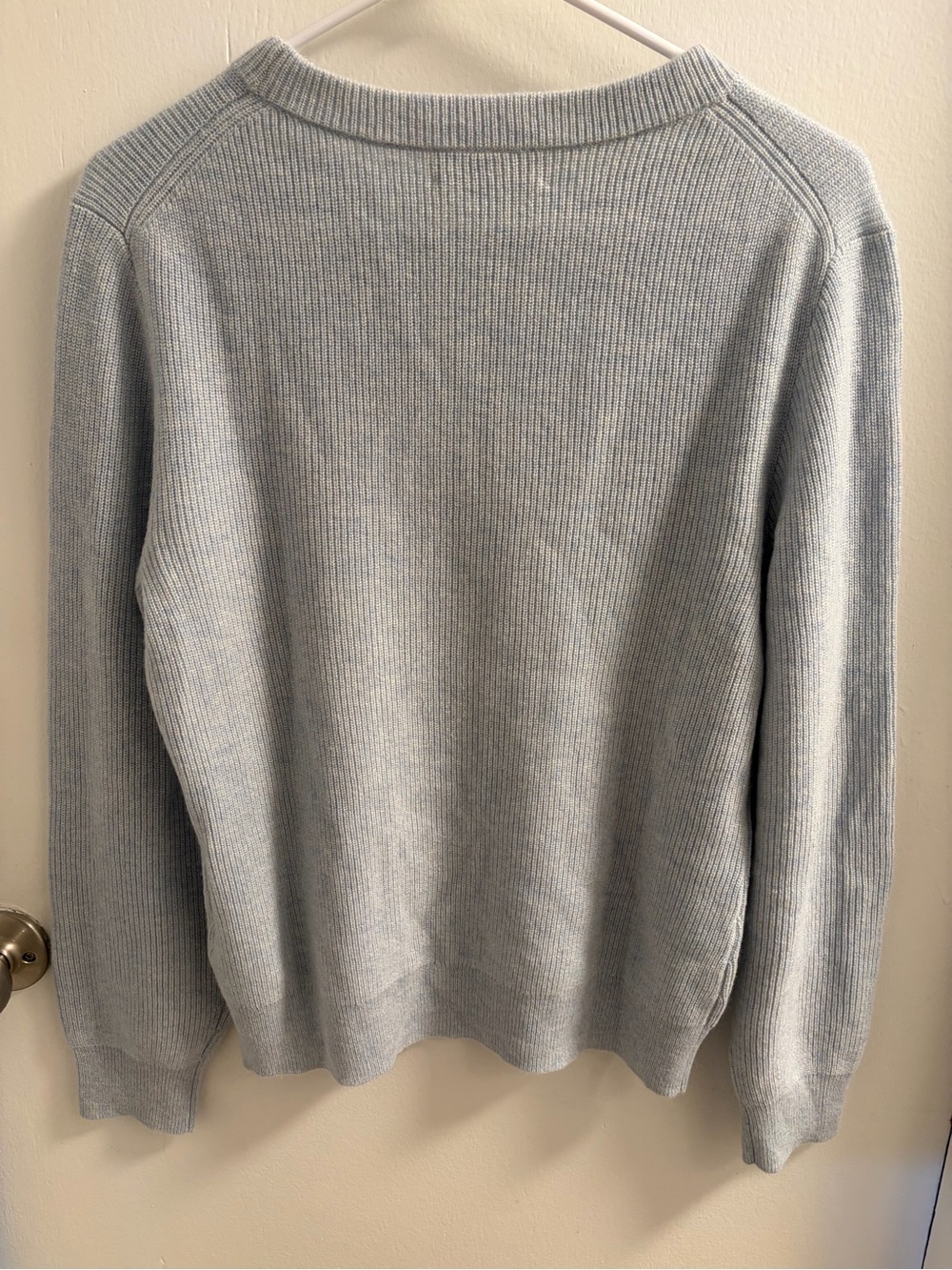Ravella Sky Blue Ribbed Crewneck Sweater - Picture 7 of 10